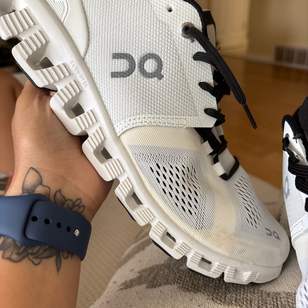 On Running White and Black Sneakers